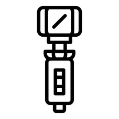 Camera stabilizer icon. Outline camera stabilizer vector icon for web design isolated on white background