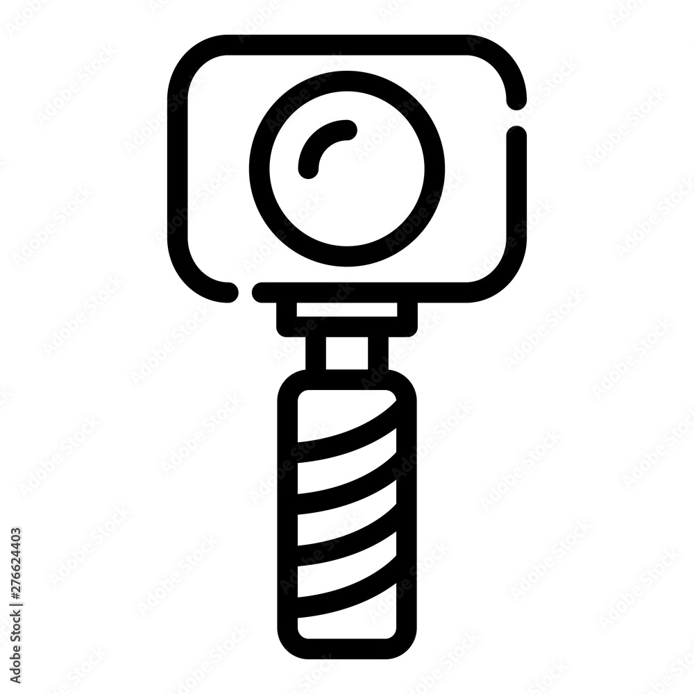Poster selfie stick and action camera icon. outline selfie stick and action camera vector icon for web desi