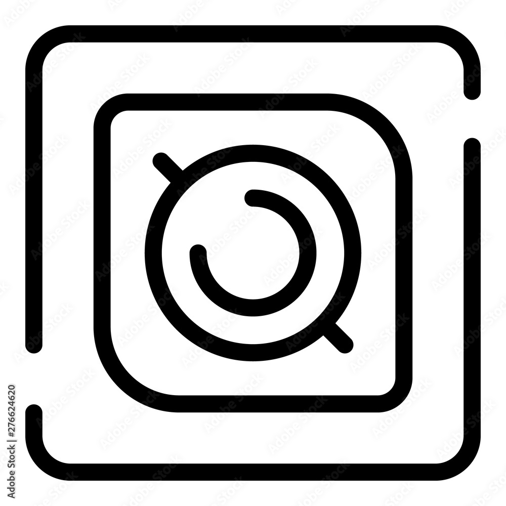 Poster square action camera icon. outline square action camera vector icon for web design isolated on white