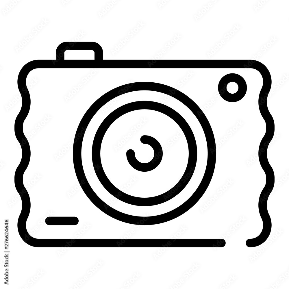 Poster mini camera icon. outline mini camera vector icon for web design isolated on white background