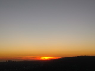 sunset in the mountains