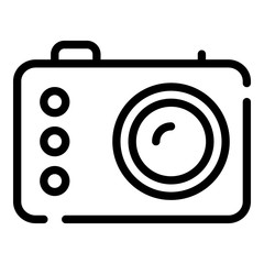 Video recorder icon. Outline video recorder vector icon for web design isolated on white background