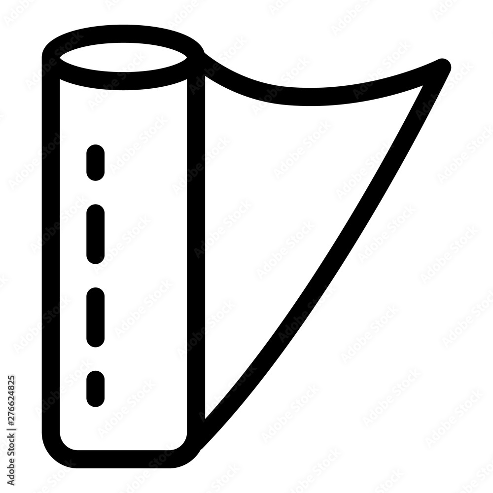 Poster fabric roll icon. outline fabric roll vector icon for web design isolated on white background