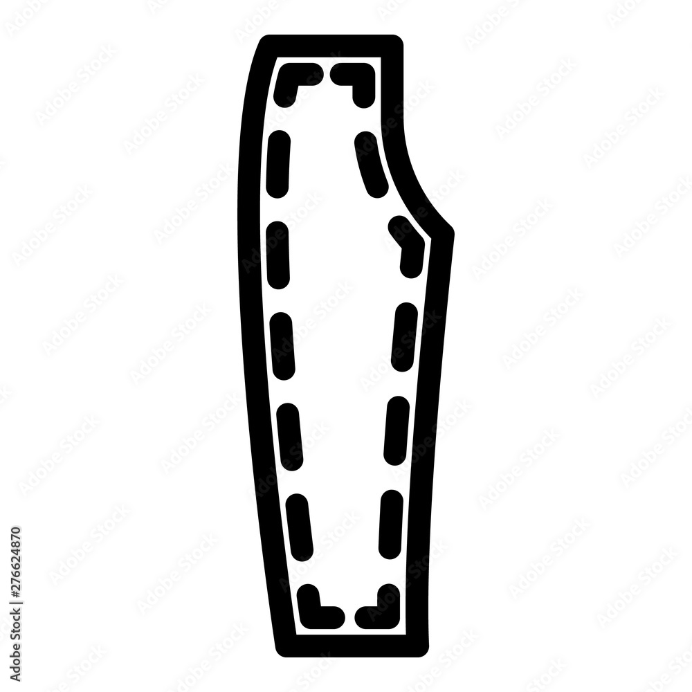 Poster trouser sewing markup icon. outline trouser sewing markup vector icon for web design isolated on whi