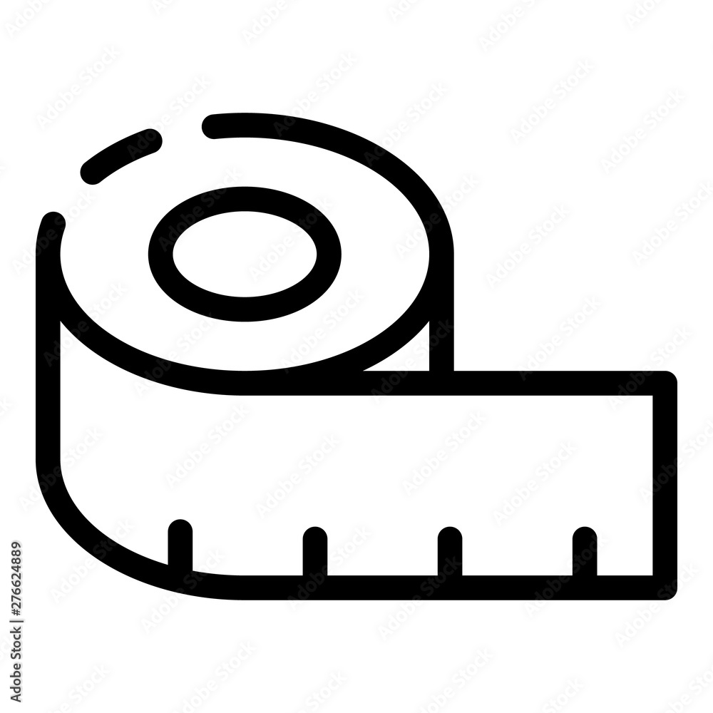 Poster tailor measuring tape icon. outline tailor measuring tape vector icon for web design isolated on whi