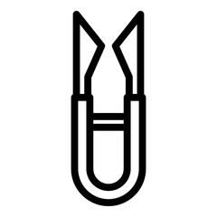 Tailor scissors icon. Outline tailor scissors vector icon for web design isolated on white background