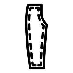 Trouser sewing markup icon. Outline trouser sewing markup vector icon for web design isolated on white background
