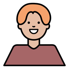 happy young man avatar character