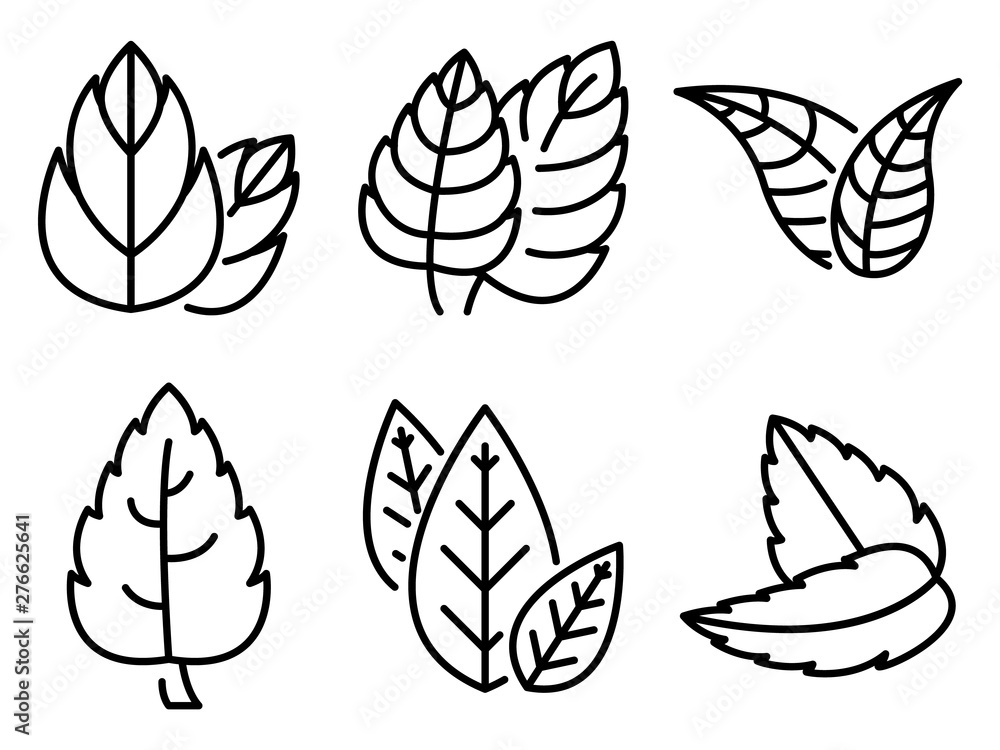 Poster mint icons set. outline set of mint vector icons for web design isolated on white background