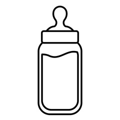 milk bottle on white background