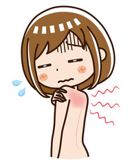 背中　かゆみ　湿疹