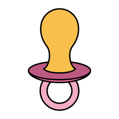 baby pacifier on white background