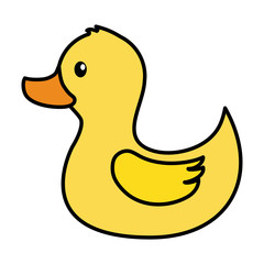 rubber duck toy on white background