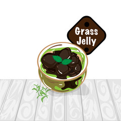 grass jelly graphic cup object food drink