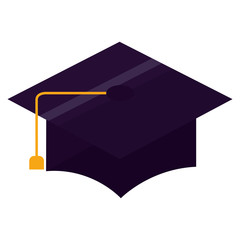 graduation hat school on white background