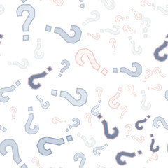Quiz seamless pattern. Question marks, doubt, faq