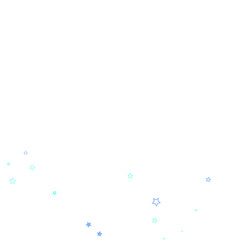 Blue, cyan, turquoise glitter stars confetti