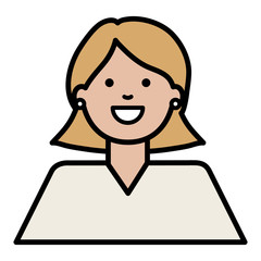 happy young woman avatar character