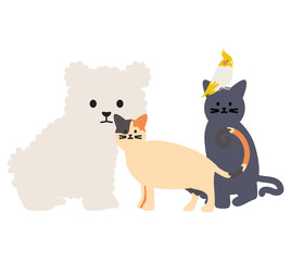 cute group of mascots adorables characters