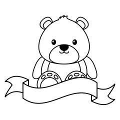 bear toy decoration baby shower card