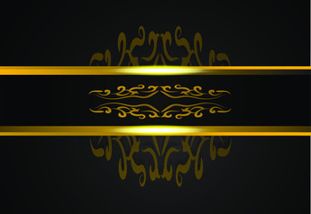 Fototapeta na wymiar Luxury background template with golden abstract floral. Eleant and beauty with modern design. Can be used for important events.Eps 10.