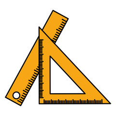 ruler school on white background