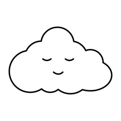 cute cloud kawaii comic character