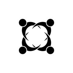 Teamwork symbol icon vector illustration