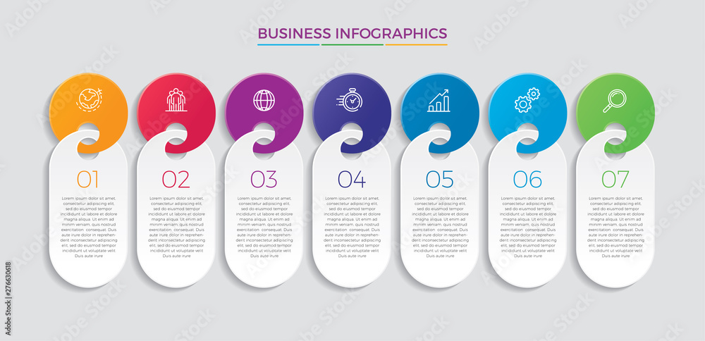 Aufkleber infographic design vector and marketing icons can be used for workflow layout, diagram, annual repor
