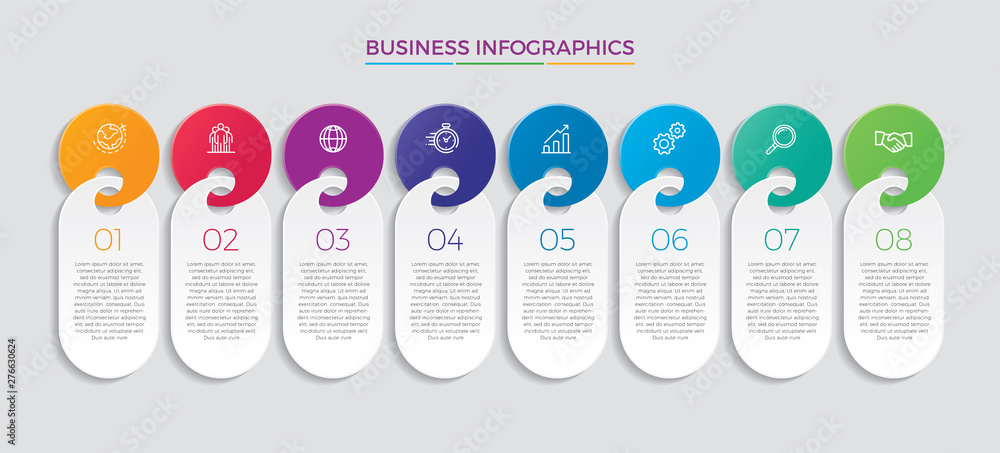 Aufkleber infographic design vector and marketing icons can be used for workflow layout, diagram, annual repor
