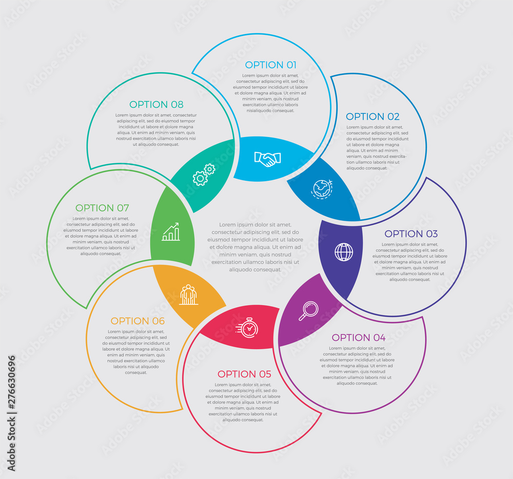 Aufkleber infographic design vector and marketing icons can be used for workflow layout, diagram, annual repor