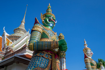 Double Giant at Wat Arunwararam, Bangkok, Thailand - 276630897