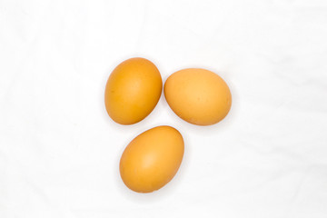 Brown Egg Isolated on White Background 