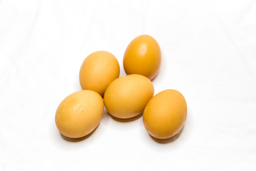 Brown Egg Isolated on White Background 