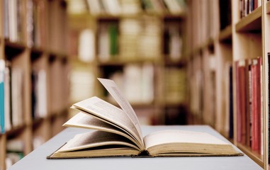 Open book isolated on background
