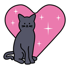 cute cat mascot adorable character