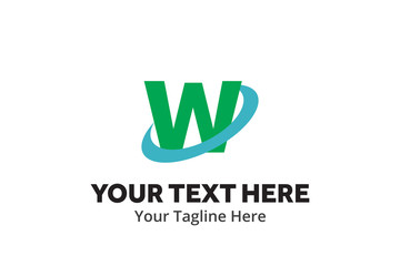 unique w alphabet simple logo creative design in flat style with color . w initial logo creative design for identity, community and business
