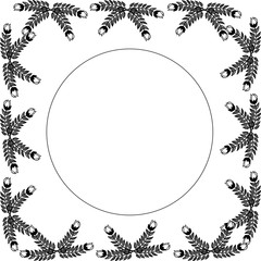 Vector illustration shape of card for abstract leaf flower frame