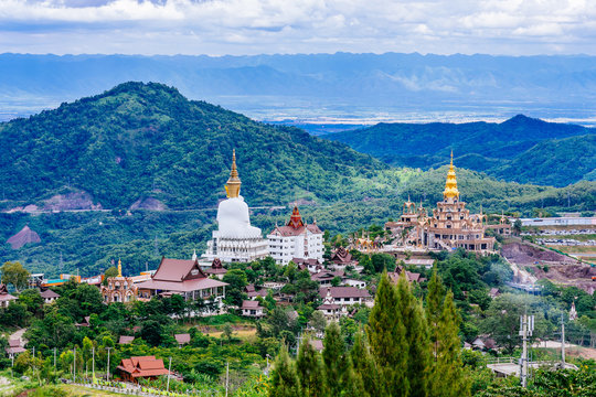 Beautiful landscape at Wat Phra That Pha Son Kaew Temple in Khao Kho Phetchabun, Thailand.