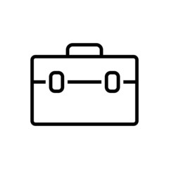 Black line icon for suitcase