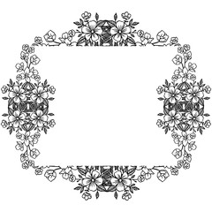 Vector illustration design of card with frame floral
