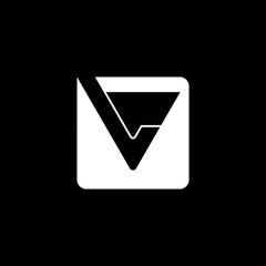 simple typography triangle VL vector logo