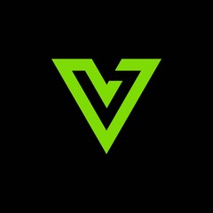 simple triangle V vector logo