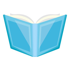 open book supply school on white background