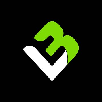 simple typography VB vector logo