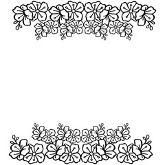 Vector illustration card with various ornate of flower frame