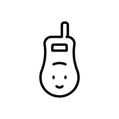 Black line icon for baby monitor 