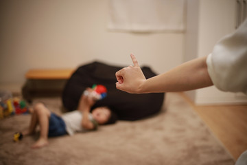 指切りする親子