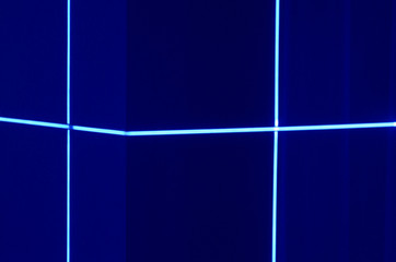 neon lights on a blue background