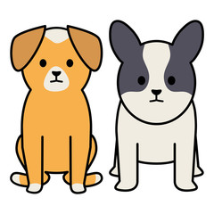 little dogs adorables mascots characters